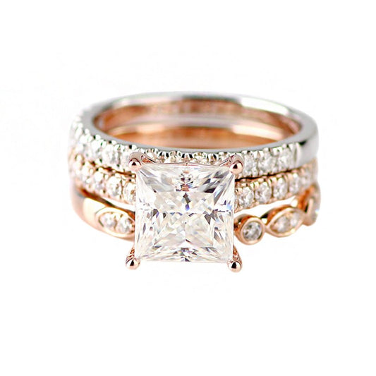 Gabrielle Engagement Ring and Wedding Band Set