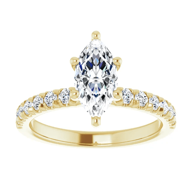 Alexa Engagement Ring - Vintagetears - Engagement Ring - Moissanite & Lab Diamond Engagement Ring & Wedding Ring