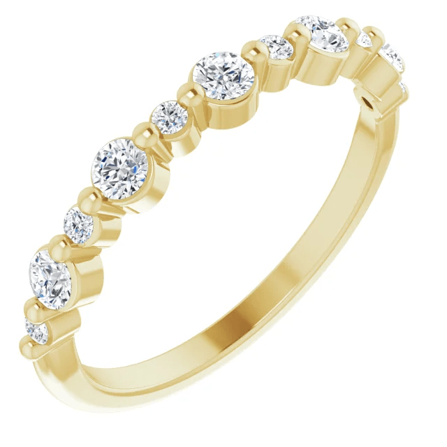 Campbell Wedding Ring - Vintagetears - Rings - Moissanite & Lab Diamond Engagement Ring & Wedding Ring