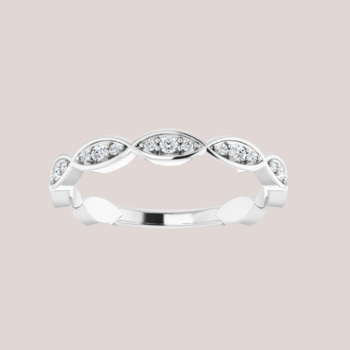Charlotte Wedding Band - Vintagetears - Rings - Moissanite & Lab Diamond Engagement Ring & Wedding Ring