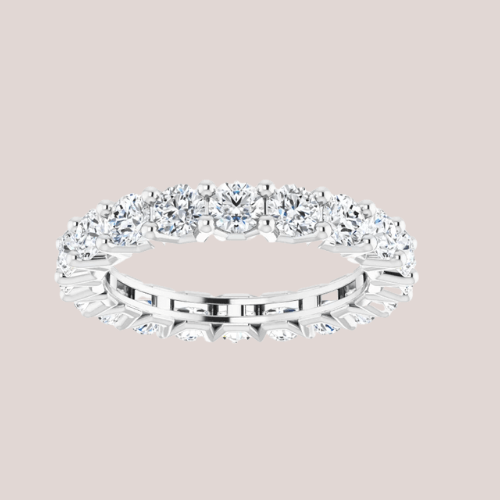 Delaney Eternity Ring - Vintagetears - Rings - Moissanite & Lab Diamond Engagement Ring & Wedding Ring