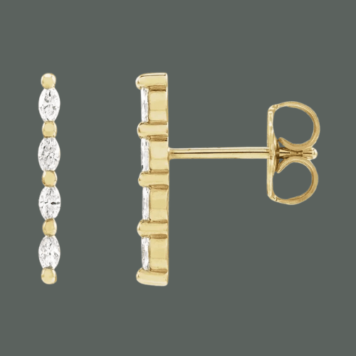 Farah Drop Earrings - Vintagetears - Earrings - Moissanite & Lab Diamond Engagement Ring & Wedding Ring