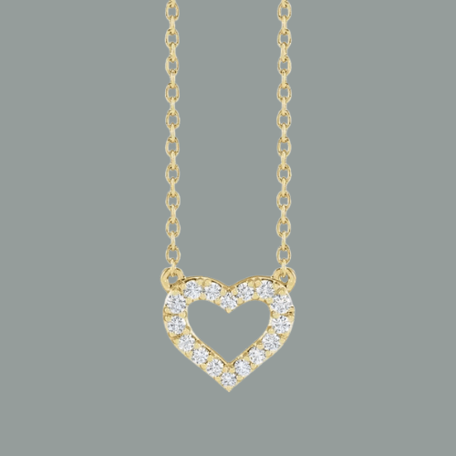 Heart Necklace - Vintagetears - Necklace - Moissanite & Lab Diamond Engagement Ring & Wedding Ring