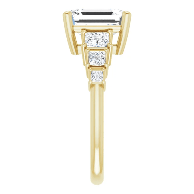 Holly Engagement Ring - Vintagetears - Engagement Ring - Moissanite & Lab Diamond Engagement Ring & Wedding Ring