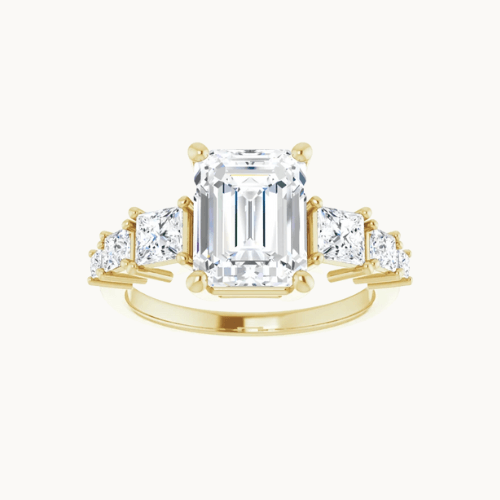 Holly Engagement Ring - Vintagetears - Engagement Ring - Moissanite & Lab Diamond Engagement Ring & Wedding Ring