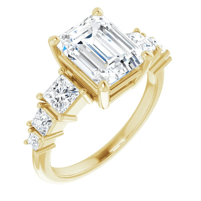 Holly Engagement Ring - Vintagetears - Engagement Ring - Moissanite & Lab Diamond Engagement Ring & Wedding Ring