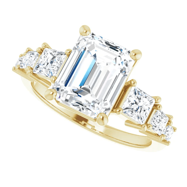 Holly Engagement Ring - Vintagetears - Engagement Ring - Moissanite & Lab Diamond Engagement Ring & Wedding Ring