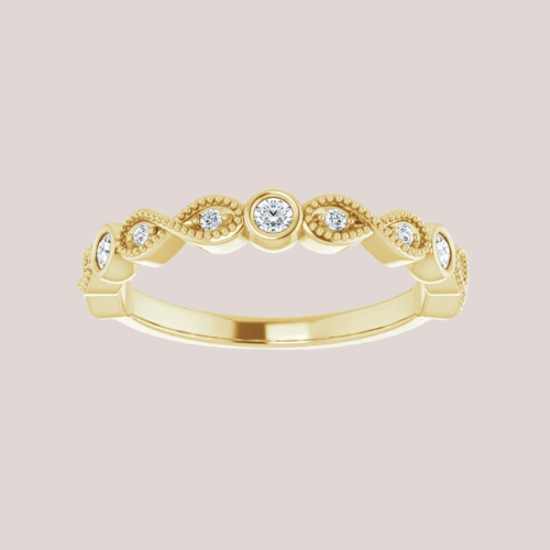 Infinity Anniversary Ring - Vintagetears - Rings - Moissanite & Lab Diamond Engagement Ring & Wedding Ring