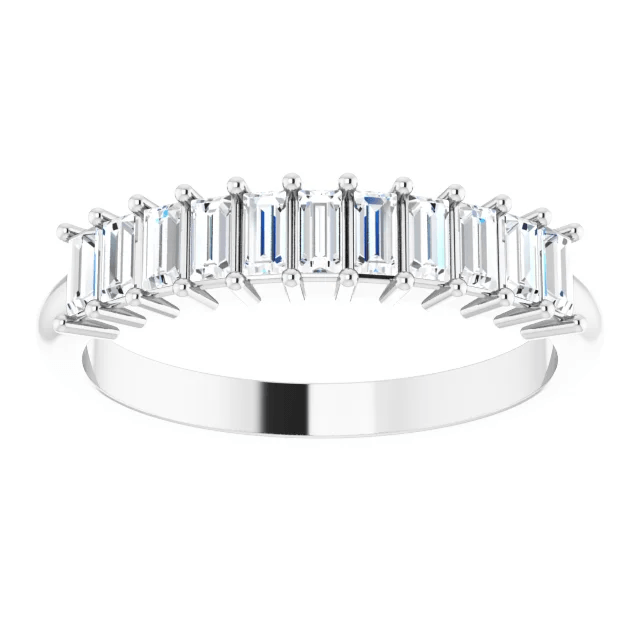 Jones Anniversary Band - Vintagetears - Rings - Moissanite & Lab Diamond Engagement Ring & Wedding Ring