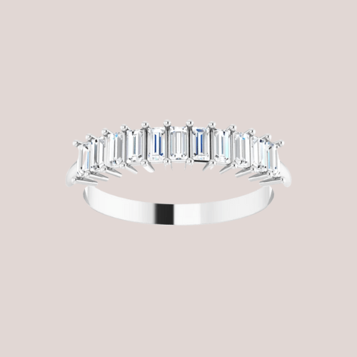 Jones Anniversary Band - Vintagetears - Rings - Moissanite & Lab Diamond Engagement Ring & Wedding Ring