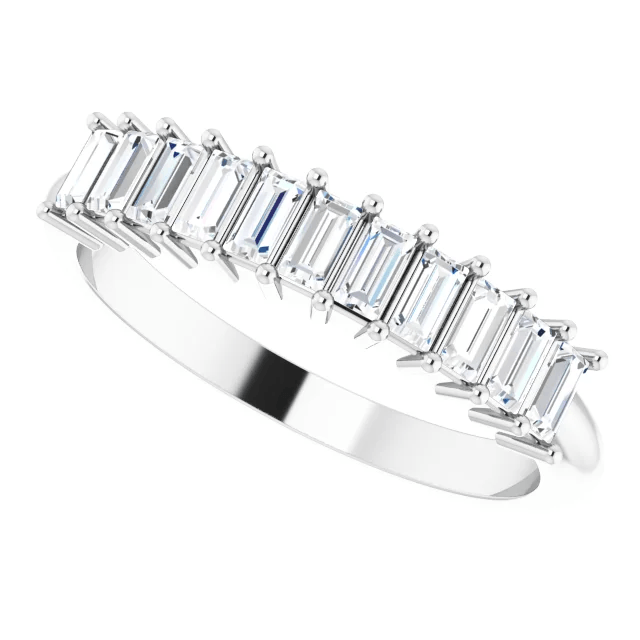 Jones Anniversary Band - Vintagetears - Rings - Moissanite & Lab Diamond Engagement Ring & Wedding Ring