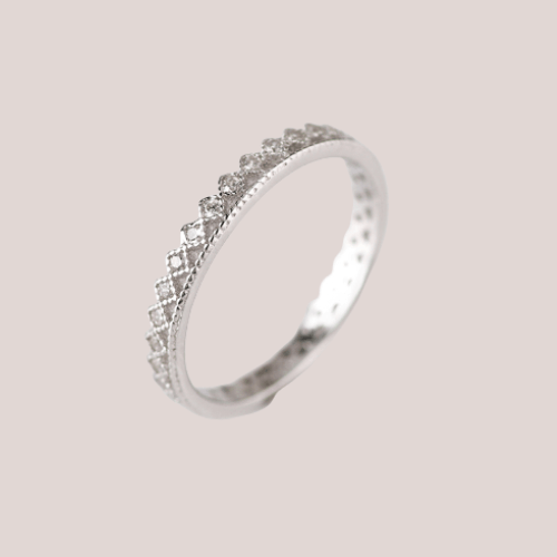 Mia Wedding Band - Vintagetears - Rings - Moissanite & Lab Diamond Engagement Ring & Wedding Ring