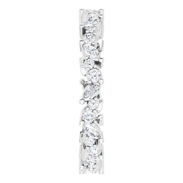 Monroe Wedding Band - Vintagetears - Rings - Moissanite & Lab Diamond Engagement Ring & Wedding Ring