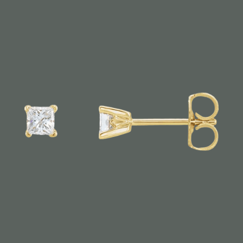 Nabila Stud Earrings - Vintagetears - Earrings - Moissanite & Lab Diamond Engagement Ring & Wedding Ring