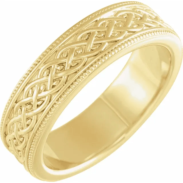 Owen Celtic Wedding Ring - Vintagetears - Rings - Moissanite & Lab Diamond Engagement Ring & Wedding Ring