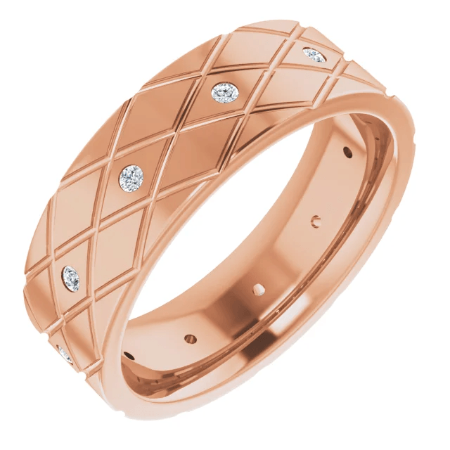 Rocco Wedding Ring - Vintagetears - Rings - Moissanite & Lab Diamond Engagement Ring & Wedding Ring