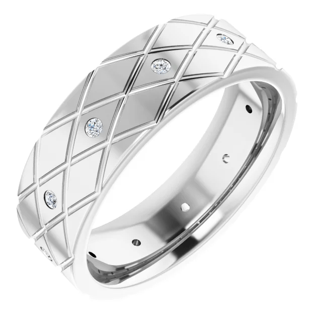 Rocco Wedding Ring - Vintagetears - Rings - Moissanite & Lab Diamond Engagement Ring & Wedding Ring