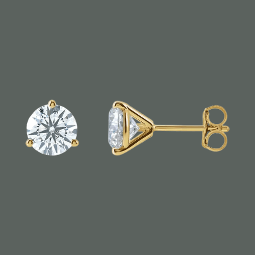 Zaina Stud Earrings - Vintagetears - Earrings - Moissanite & Lab Diamond Engagement Ring & Wedding Ring