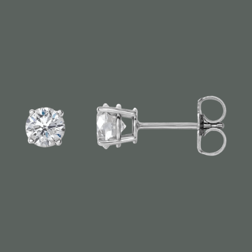 Zanab Stud Earrings - Vintagetears - Earrings - Moissanite & Lab Diamond Engagement Ring & Wedding Ring